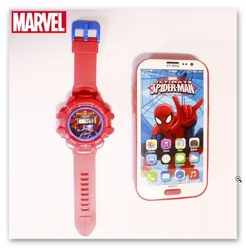 ساعت و گوشی موسیقی طرح‌دار کودکانه (Min-15.36-TM)