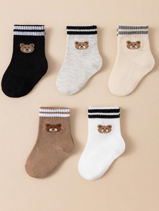 بسته 5تایی جوراب کوتاه یونیسکس بچگانه (نوزادی تا 3 سال) (naf.shein.18.57)