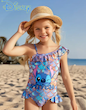 لباس شنا دخترانه طرح استیچ ماهی پولک دوزی شده DISNEY (5 تا 14 سال) (TAR-18-TM)