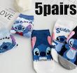 ۵ جفت جوراب دخترانه ساق بلند طرح استیچ و لیلو (One-size) (TAR-16-TM)