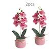ست ۲ عددی گل مصنوعی ارکیده صورتی (Peg-25-TM)