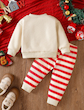 ست دوتیکه لباس و شلوار پاییزه طرح کریسمس پسرانه (Playful Pals ) (6 ماه تا3 سال) (naf.shein.56.33)