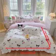 ست سه‌تکه روتختی طرح کارتون «Kuromi» با طرح گیلاس و قلب (Peg-77-TM)