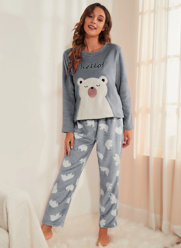 ست دو تکه لباس خواب زنانه ( XL تا S) (TAR-89-SHEIN)