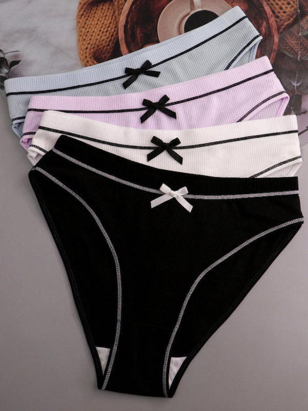 4 عدد شورت زنانه طرح پاپیونی(XL تا S) (TAR-20-SHEIN)