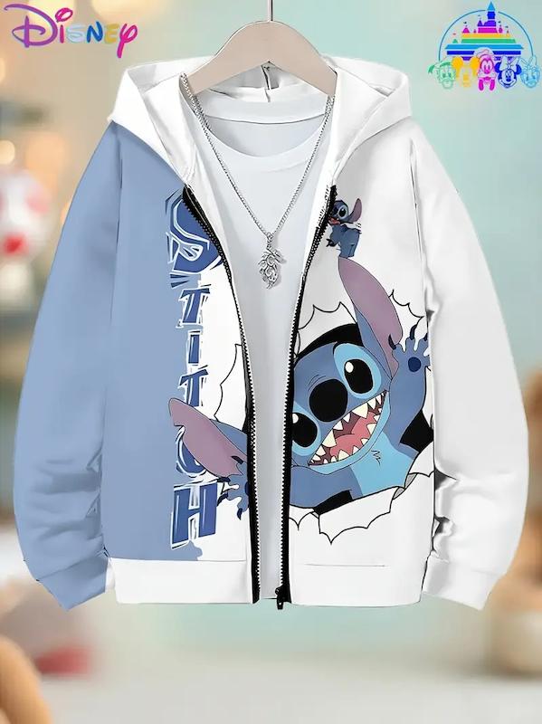 سویشرت دخترانه طرح استیچ (5 تا 14 سال) (sar-30-TM)