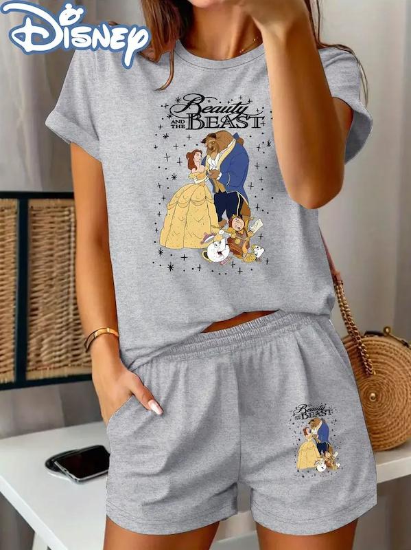 ست دو تیکه تیشرت و شلوارک زنانه (sar-39-TM)