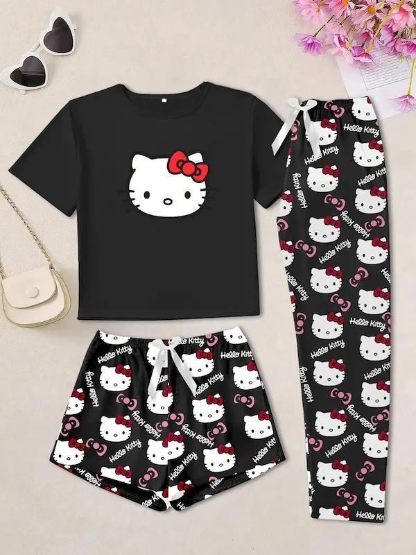 ست سه‌تکه لباس راحتی زنانه  هلو کیتی  (sar-44-TM)