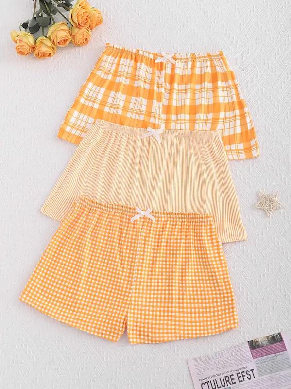 پک 3 عددی شلوارک زنانه چهارخانه  (sar38-TM)