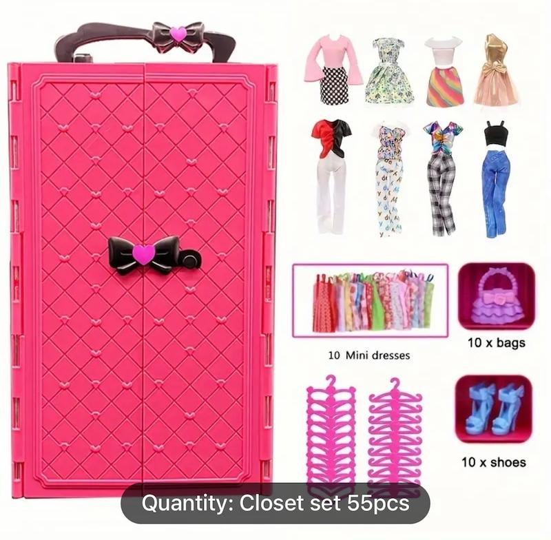 سرويس كمد لباس عروسكي 55 تكه(HED-99.25-TM)