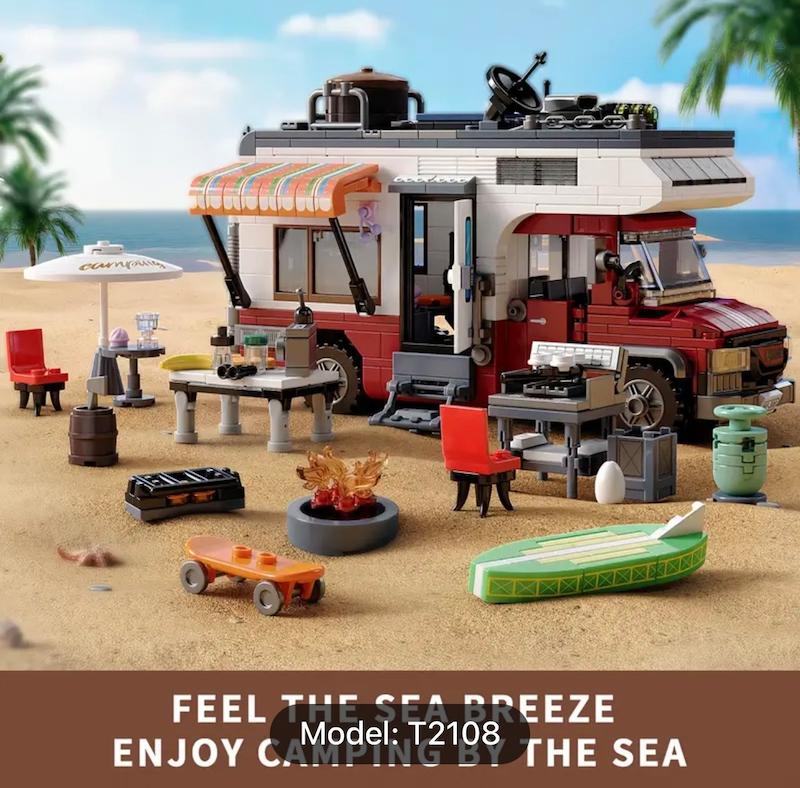 اسباب بازي بلوك هاي ساختماني مدل ماشين كمپينگ(HED-107.94-TM)