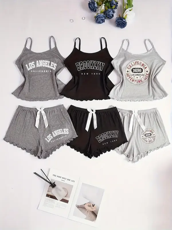 پک سه عددی لباس خواب دو تیکه زنانه (sar-50-TM)