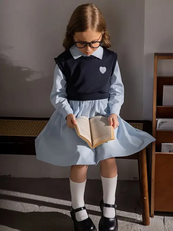 پیراهن دخترانه زمستانه (۳ تا ۷ سال) (sar-36-TM)