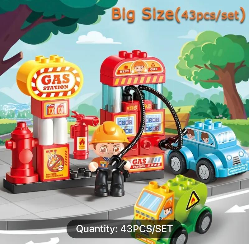 43عدد/مجموعه بلوك هاي ساختماني سري شهر كلاسيك ذرات بزرگ(HED-53.82-TM)