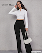 شلوار کمر بلند زنانهSHEIN EZwear  (سایز 34 تا 42) (naf.Shein.45.71)