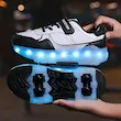 کفش بچگانه چراغ‌دار شارژی با چرخ اسکیت(سایز ۲۸ تا ۳۷) (Peg-103-TM)