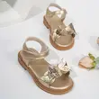 صندل دخترانه تابستانی کژوال با طرح پروانه و گل(سایز 21.5 تا 29.5) (Peg-57-TM)