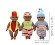 ۳ عدد اسباببازی عروسک آفریقایی ۱۷ سانتیمتری(Hed-44.71-TM)