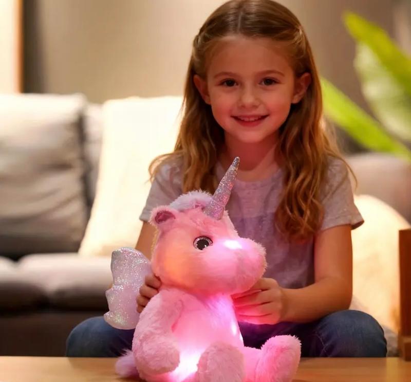 اسباب بازي مخملي تك شاخ نوراني(Hed-39.15-TM)