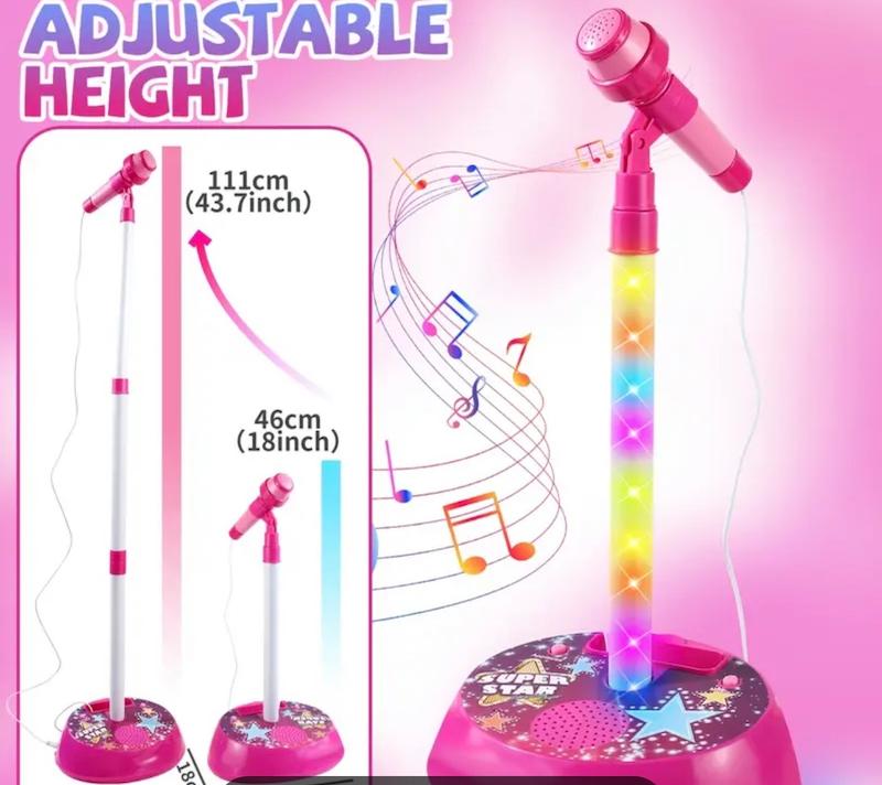 مجموعه اسباب‌بازی کارائوکه MQUDUO با میکروفون و پایه قابل تنظیم(HED-44.51-TM)