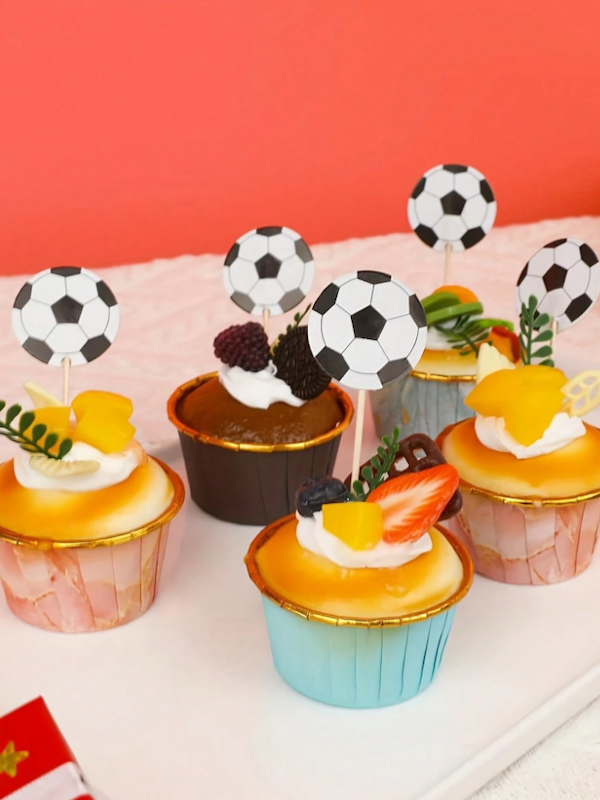 تاپرهای کاپ کیک فوتبالی ۷۲ عددی (TAR-14-SHEIN)