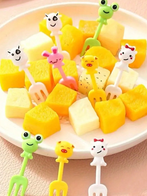 ست 50 عددی چنگال میوه خوری طرح عروسکی (TAR-15-SHEIN)