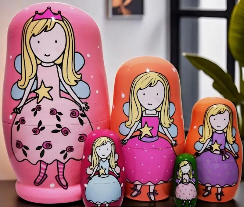 عروسک‌های تودرتوی دختر کوچولوی فرشته کوچولو 5 عددی(Hed-29.20-TM)