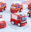 مجموعه 6 عددی ماشین آتش نشانی و ماشین پلیس کارتوني رنگارنگ(Hed-16.50-TM)