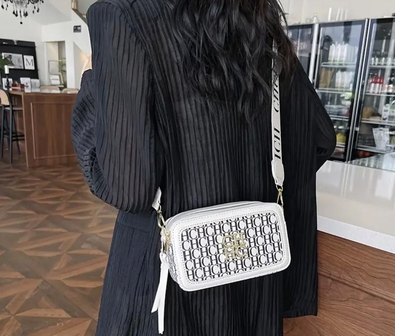 بند دوشی پهن PU با رنگ متضاد و چاپ حروف(Hed-32.83-TM)