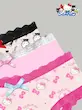 ست سه‌تکه لباس زیر زنانه هلو کیتی با پاپیون صورتی و چاپ حروف(سایز S تا L) (Peg-20-TM)