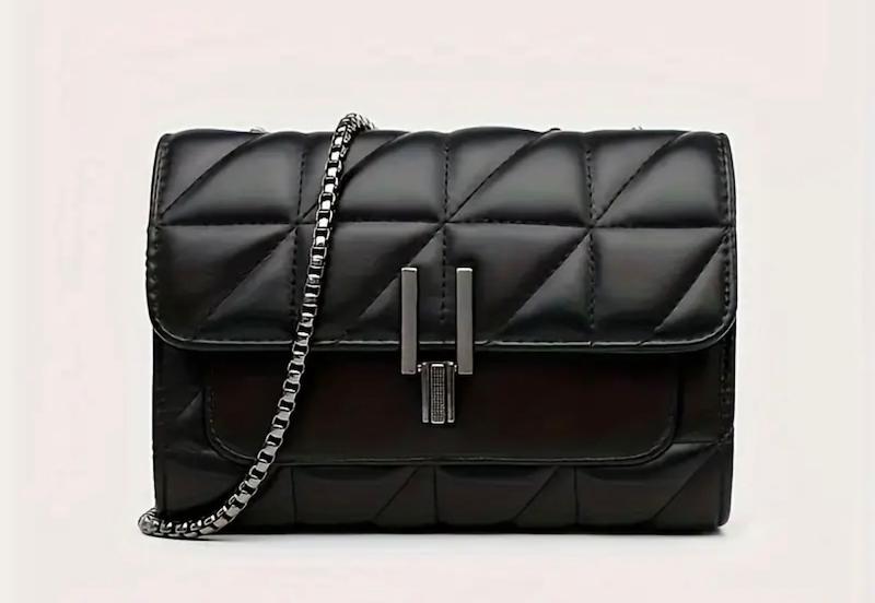 کیف دستی زنانه طرح دار مشکی کوچک(Hed-31.67-TM)