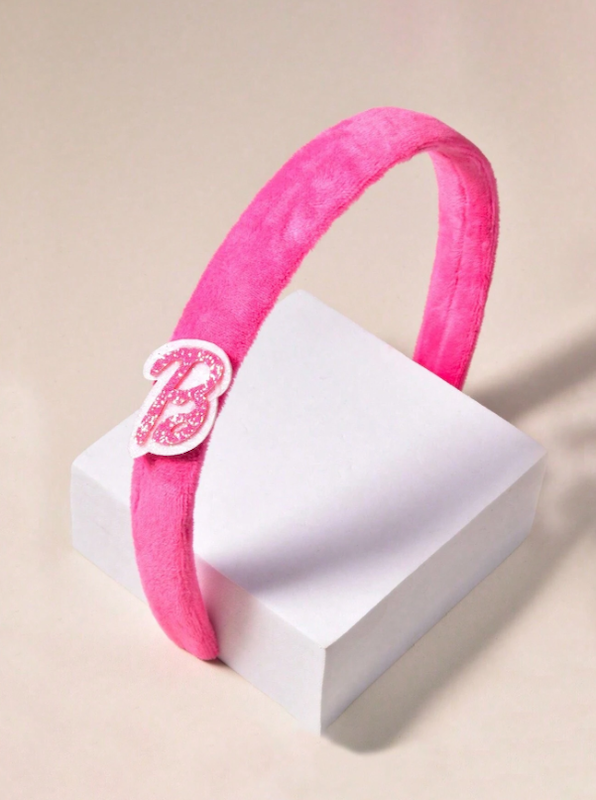 تل سر دخترانه پهن پولیشی صورتی (طرح B) (TAR-8-SHEIN)