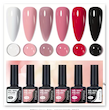 ست 6 عددی لاک ناخن ژلی پولک‌دوزی (Min-16.00-TM)