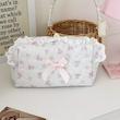 کیف لوازم آرایش صورتی با طرح گل رز (Peg-14-TM)