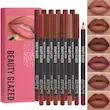 ست خط لب مات ۱۲ رنگ (BEAUTY GLAZED) (TAR-18-TM)