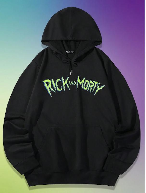 هودی کلاهدار مردانه (ROMWE MEN Rick and Morty) (سایز XS تا 2XL) (naf.shein.83.91)