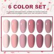 ست ۶ عددی لاک ناخن ژله‌ای (Min-19.00-TM)