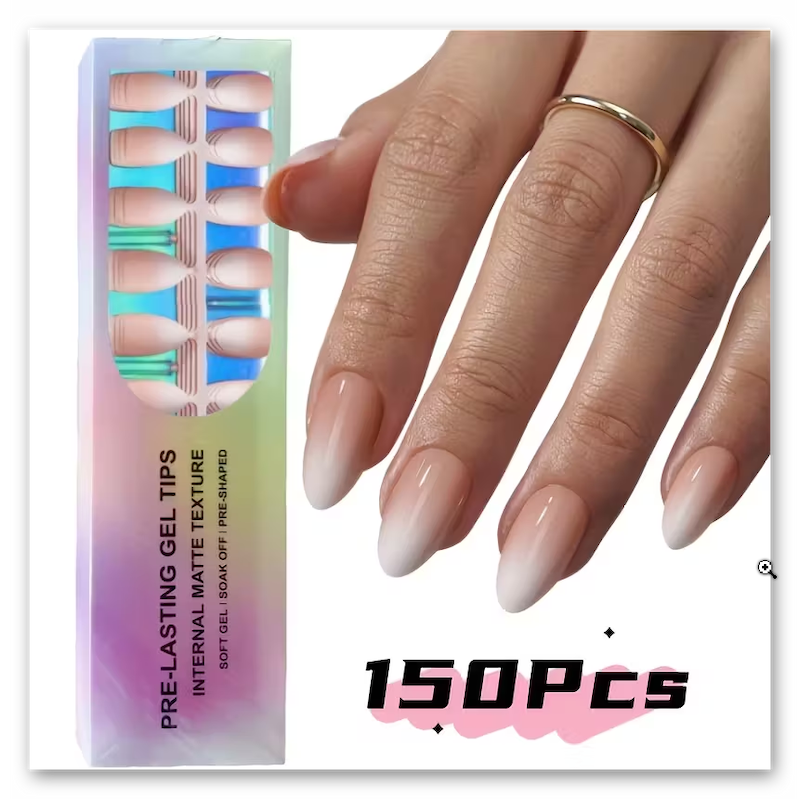 ناخن مصنوعی کوتاه بادامی-150 عدد (Min-13.00-TM)