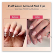 120 عدد ناخن مصنوعی نیم‌پوش بادامی (Min-9.00-TM)