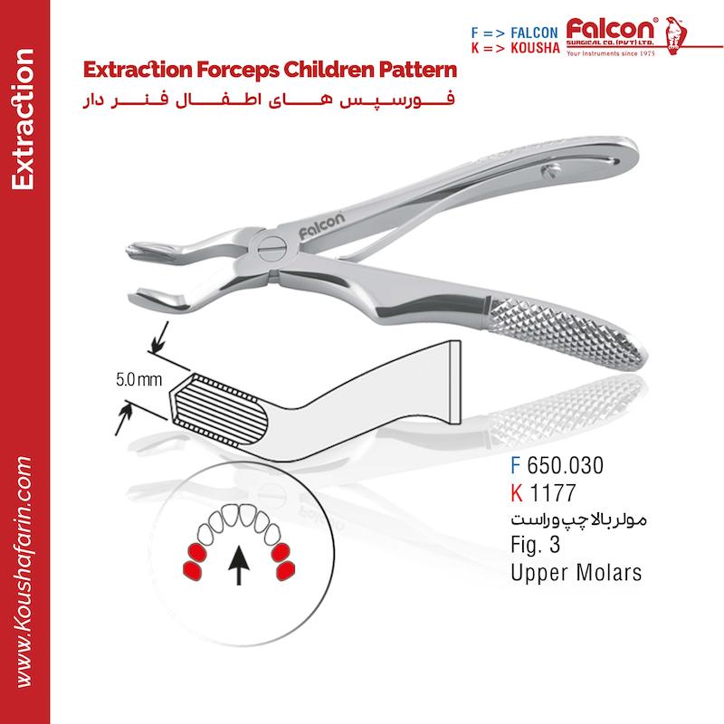 فورسپس مولر بالا چپ و راست اطفال - Falcon (fig:3)