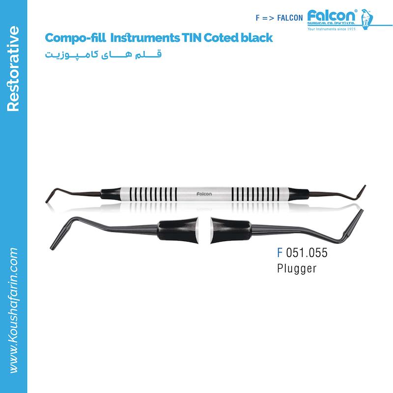 قلم کامپوزیت تیتانیومی مشکی Falcon - (Plugger)