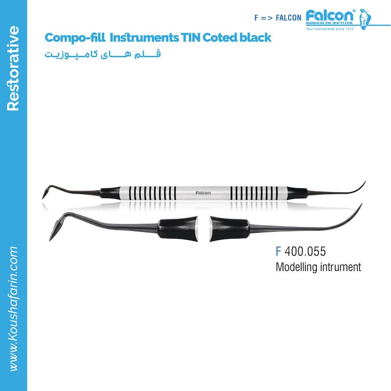 قلم کامپوزیت تیتانیومی مشکی Falcon - (Modeling Instrument)