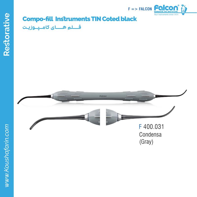 قلم کامپوزیت طرح LM تیتانیومی Falcon - (Condensa-Gray)
