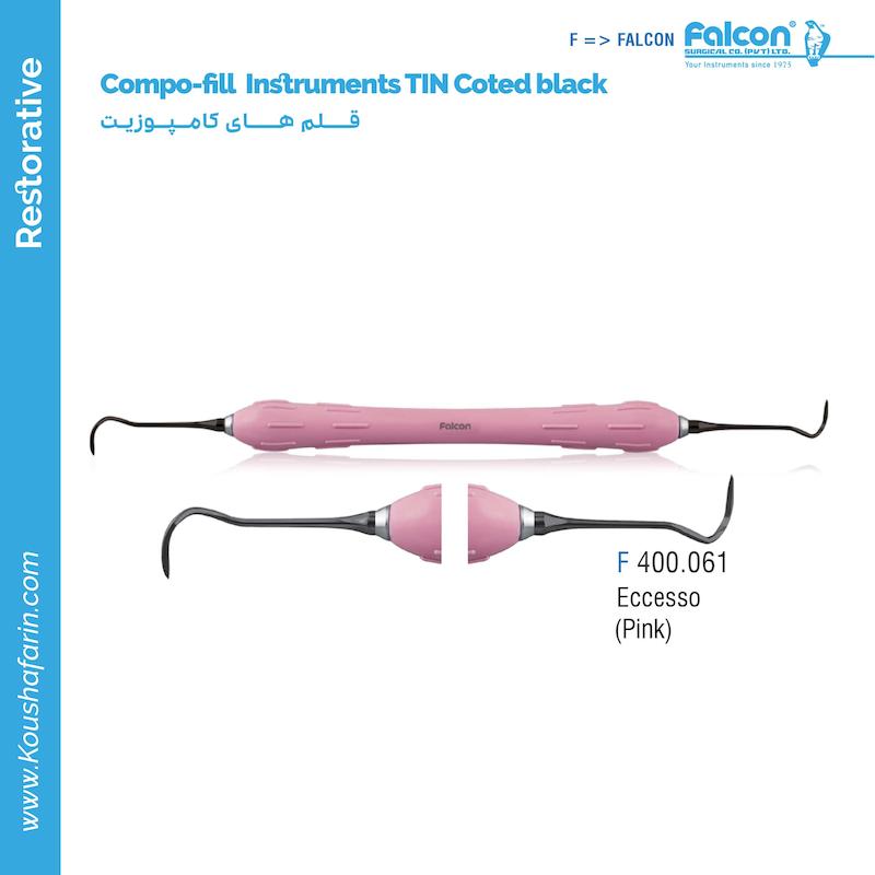 قلم کامپوزیت طرح LM تیتانیومی Falcon - (Eccesso-Pink)