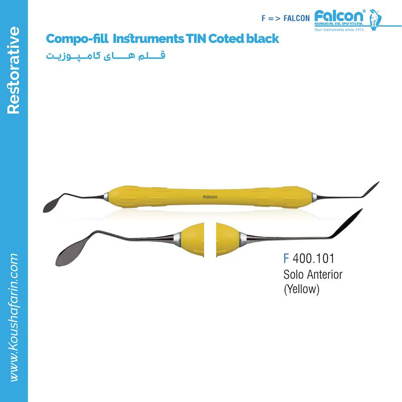 قلم کامپوزیت طرح LM تیتانیومی Falcon - (Soloanterior-Yellow)