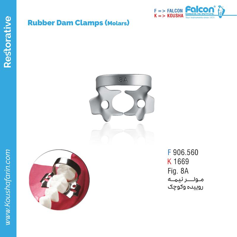 کلمپ مولرهای نیمه‌روییده و کوچک Falcon - (fig:8A)