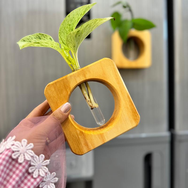 مگنت گلدانی چوبی