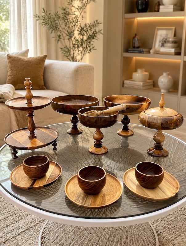 سرویس پذیرایی ۵تکه چوب گردو
