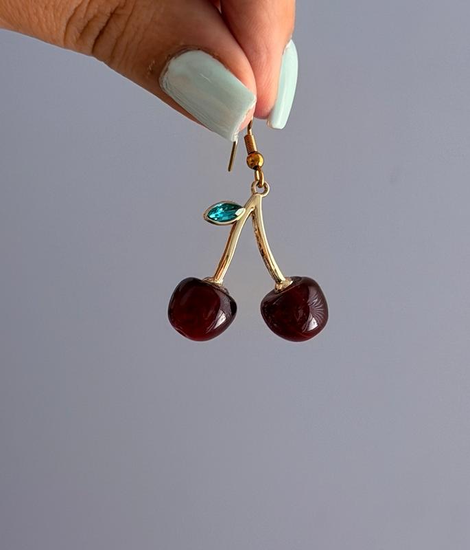 گوشواره کریستالی گیلاسی