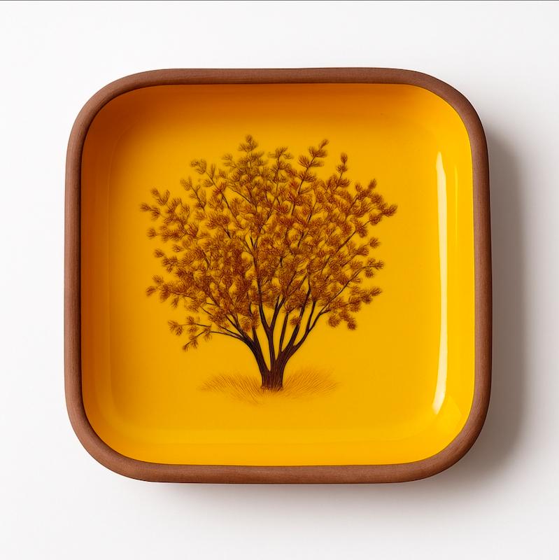 بشقاب چهار گوش مهرافشان